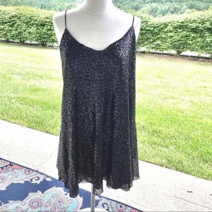 Maloom Black Sequin Cocktail Dress